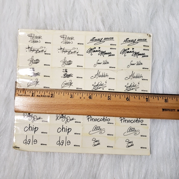 Vintage Autograph Stickers Disney Parks 1990's deadstock - Picture 7 of 7